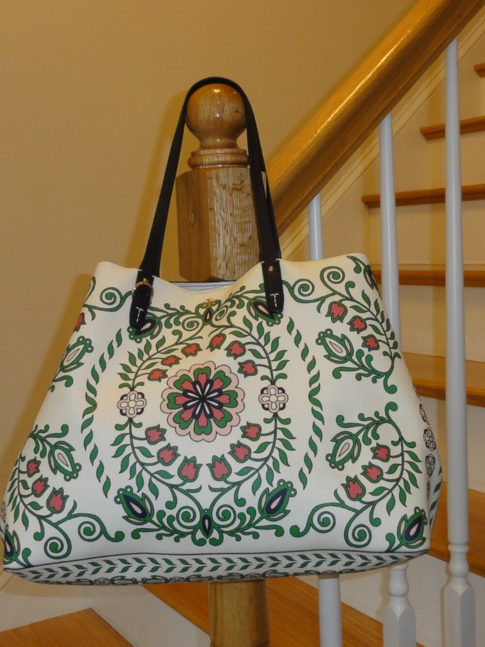 Tory Burch Kerrington Square Large Tote "Hicks Garden" EXCELLENT CONDITION! - Picture 11 of 11